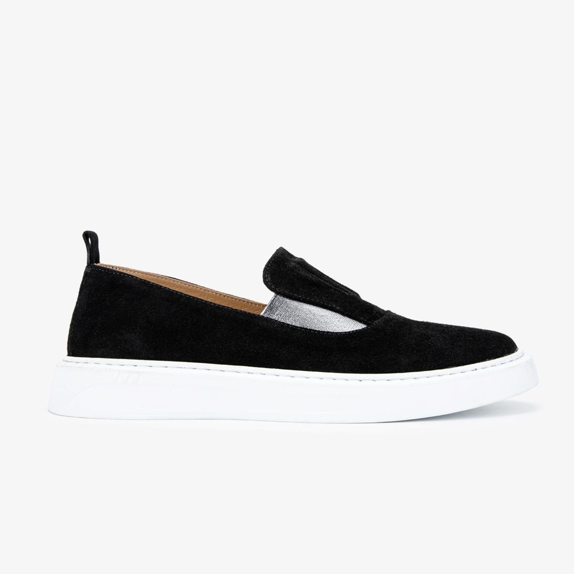 Valmenti Nemi Kadın Siyah Süet Hakiki Deri Loafer Ayakkabı