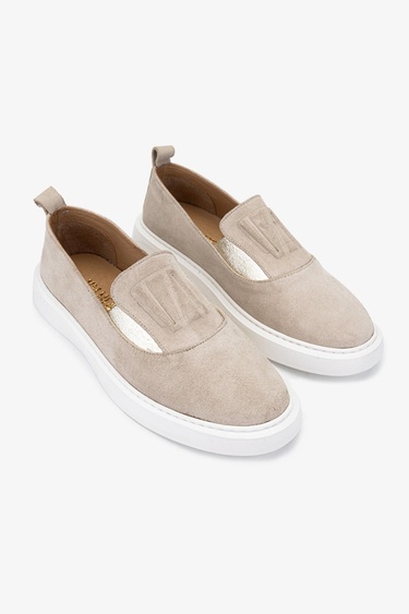  Valmenti Nemi Kadın Taş Süet Hakiki Deri Loafer Ayakkabı