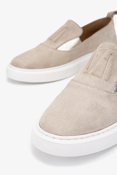  Valmenti Nemi Kadın Taş Süet Hakiki Deri Loafer Ayakkabı