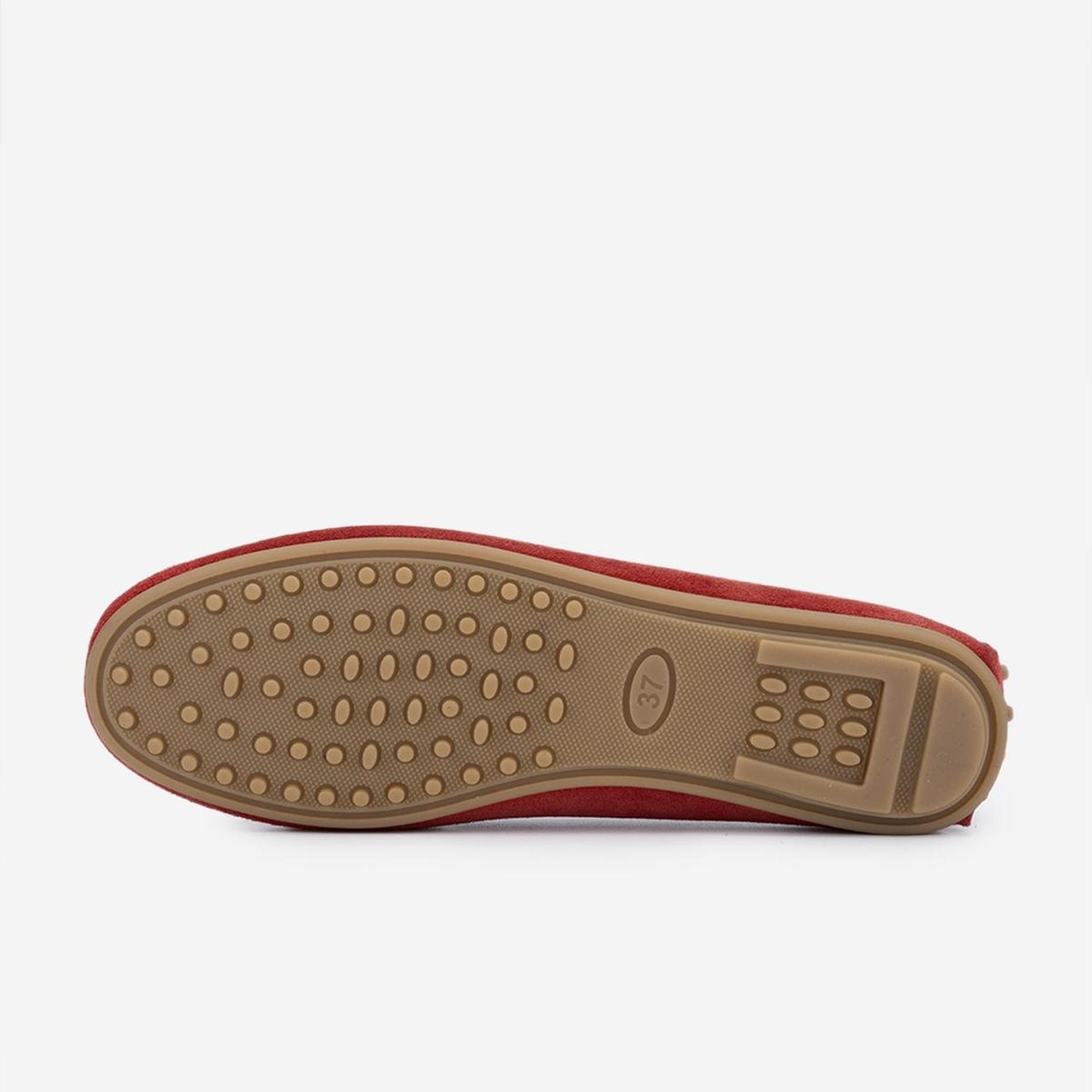 Valmenti Laisa Kadın Kırmızı Süet Hakiki Deri Loafer Ayakkabı