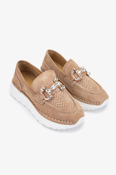  Valmenti Misty Kadın Nude Hakiki Deri Casual Ayakkabı