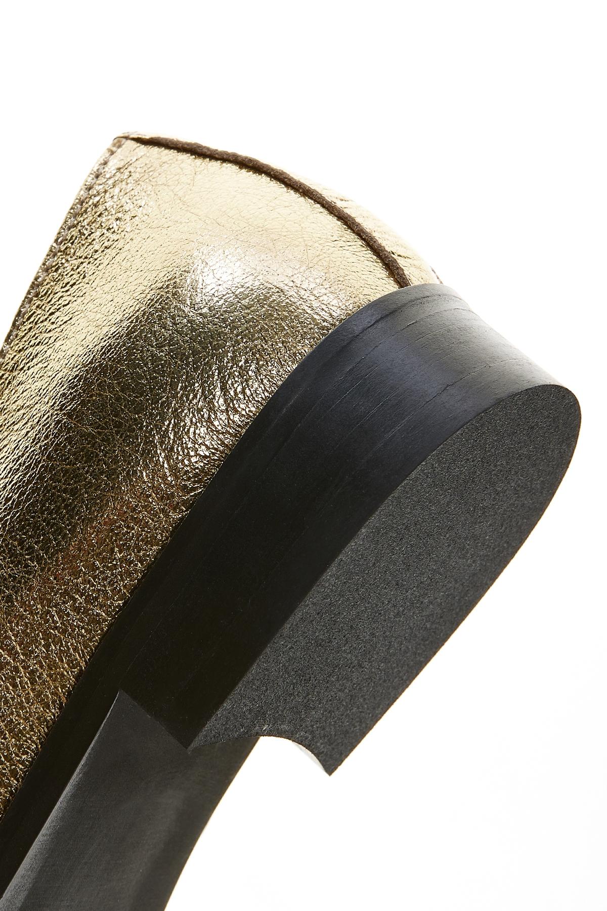 Valmenti Veronique Kadın Altın Hakiki Deri Loafer Ayakkabı