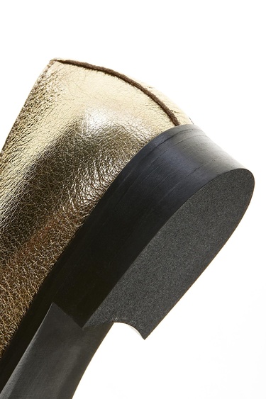  Valmenti Veronique Kadın Altın Hakiki Deri Loafer Ayakkabı