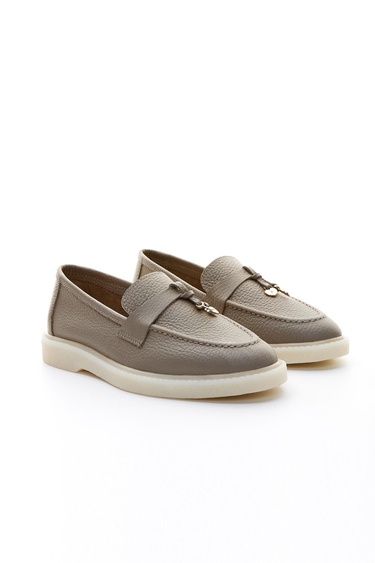  Valmenti Aline Kadın Vizon Floter Hakiki Deri Loafer Ayakkabı