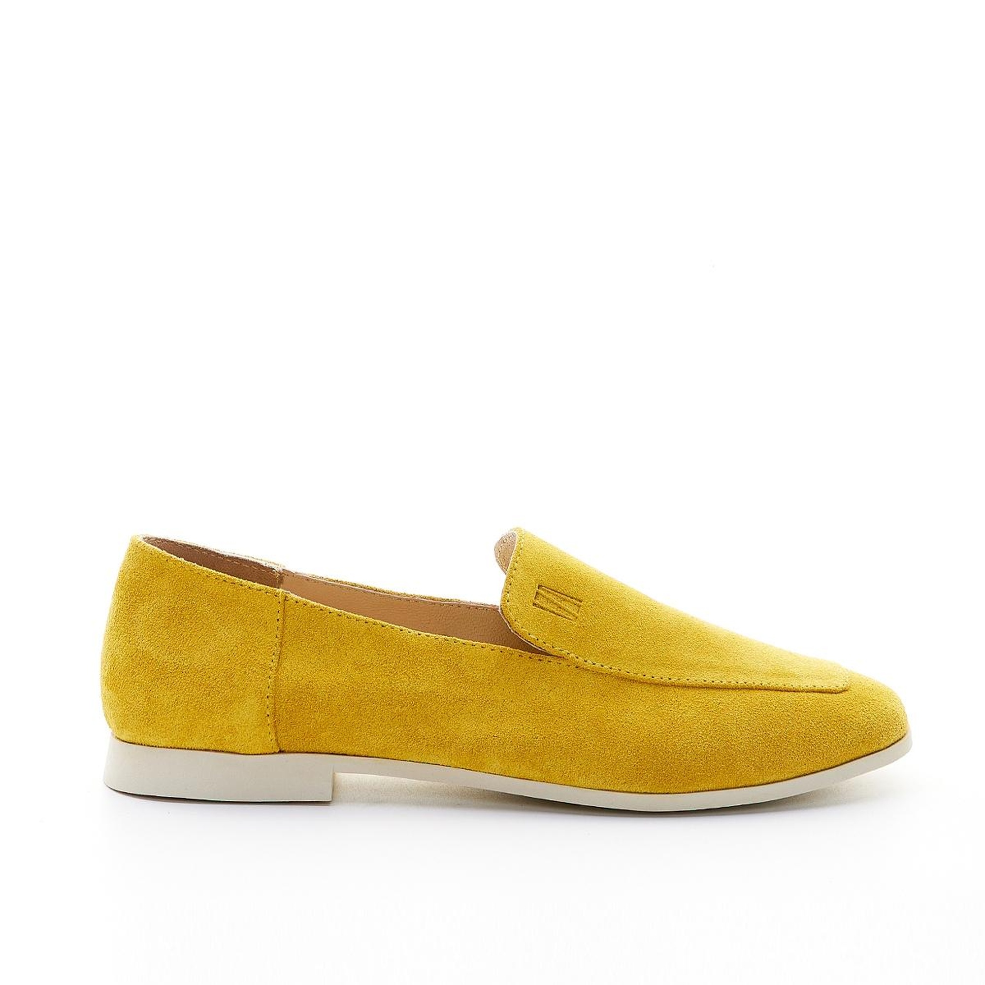Valmenti Prunella Kadın Sarı Süet Hakiki Deri Loafer Ayakkabı