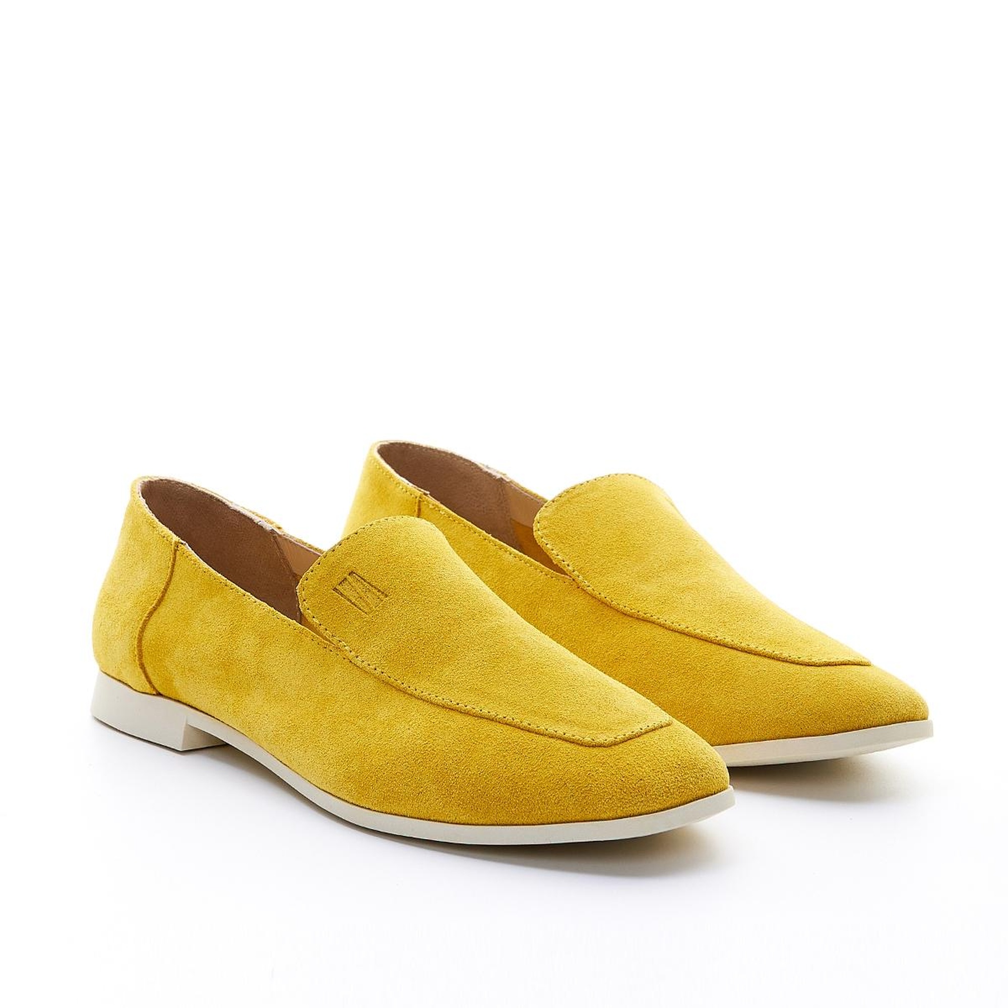 Valmenti Prunella Kadın Sarı Süet Hakiki Deri Loafer Ayakkabı