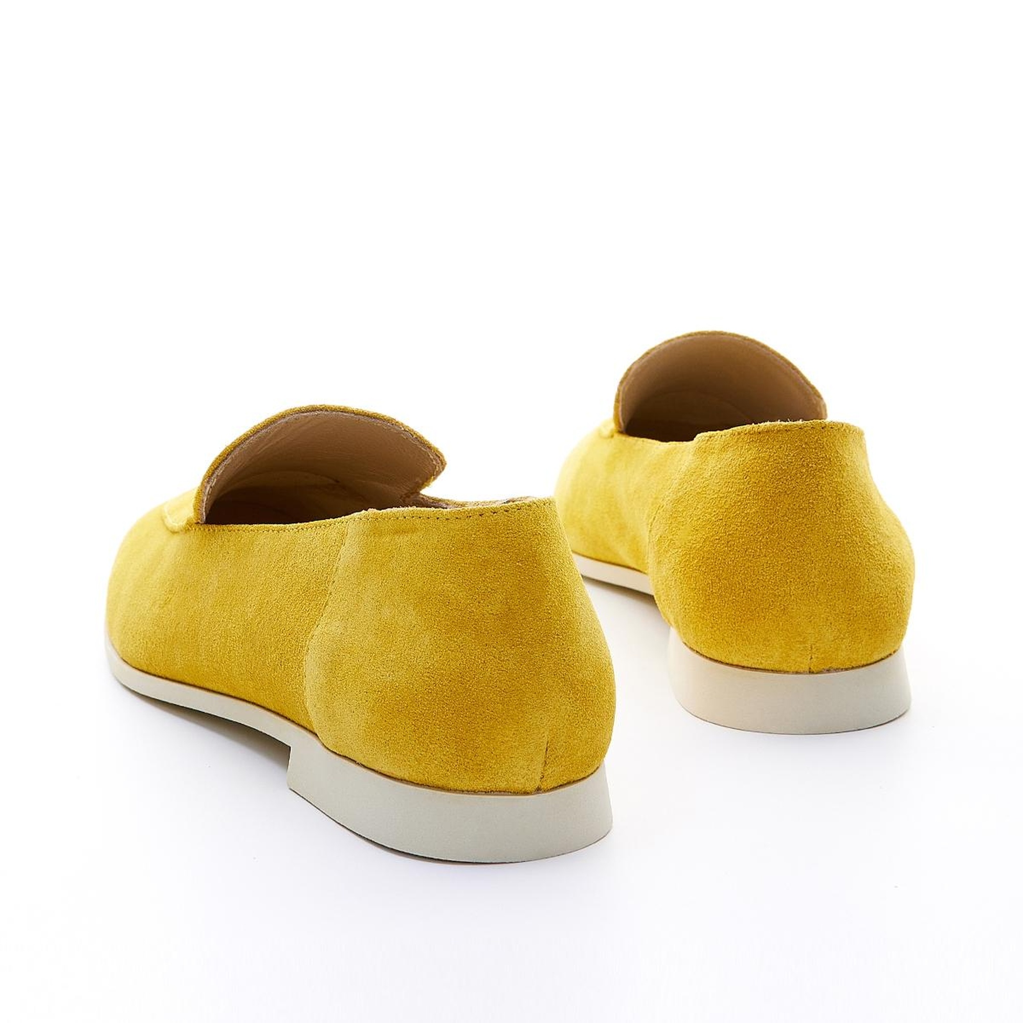 Valmenti Prunella Kadın Sarı Süet Hakiki Deri Loafer Ayakkabı