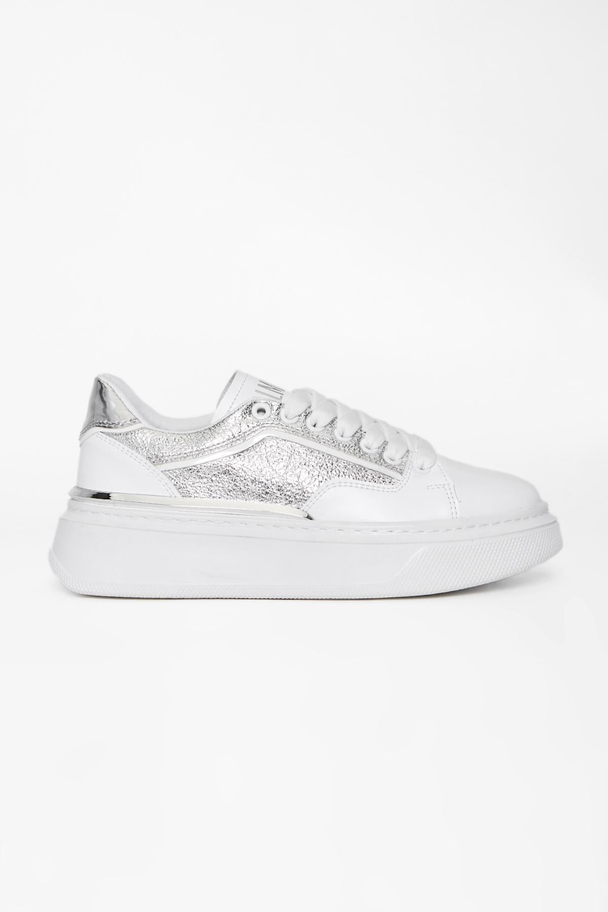  Valmenti Kadın Beyaz Gümüş Vegan Sneakers & Spor Ayakkabı