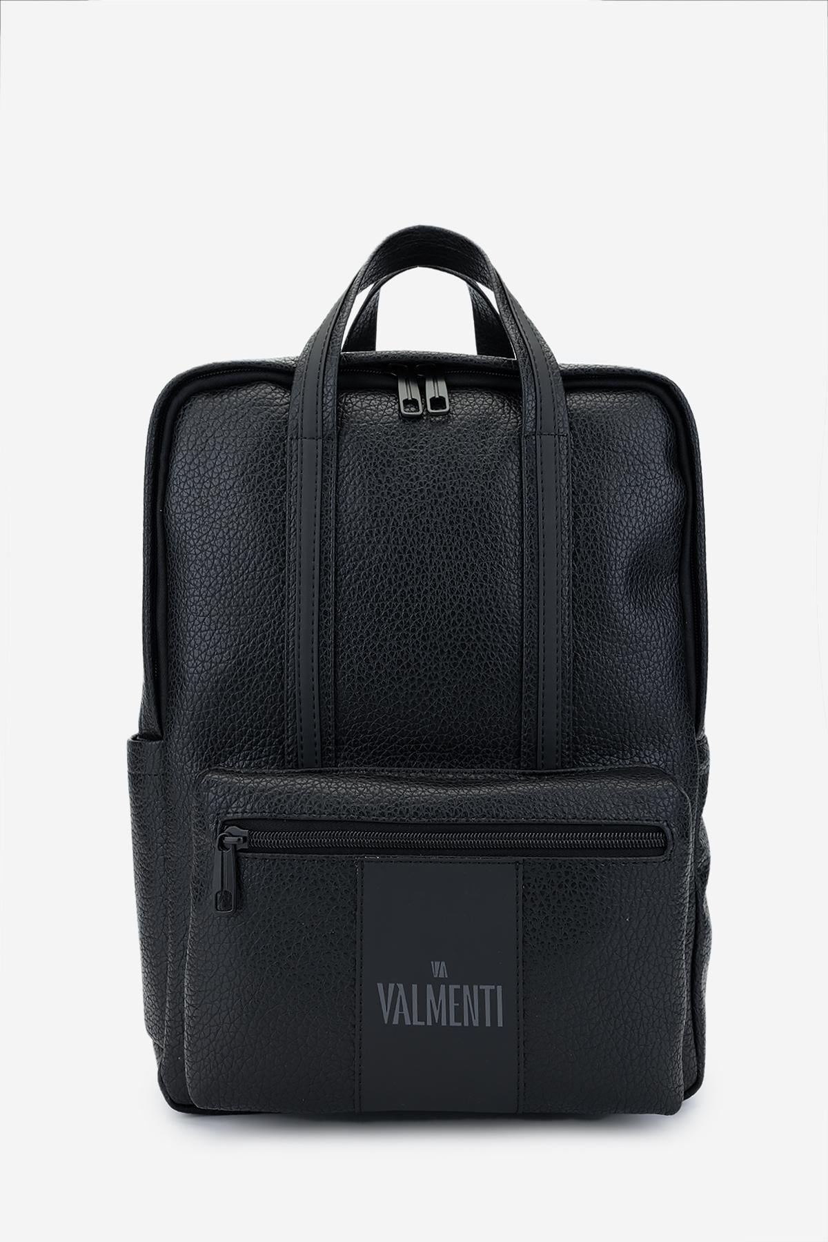  Valmenti Erkek Vegan Siyah Floter Sırt Çantası