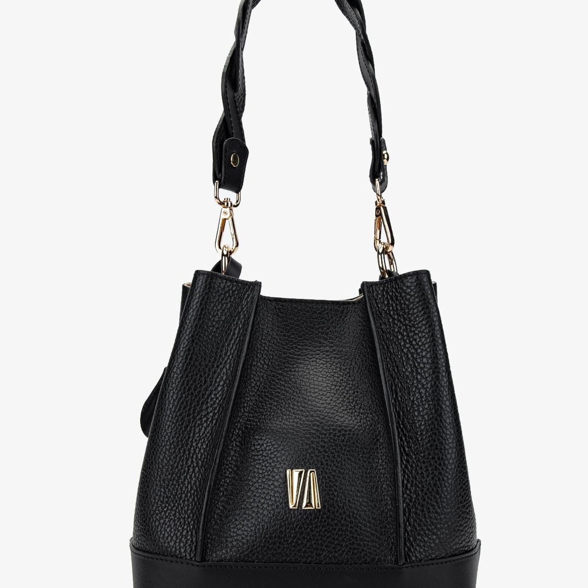 Valmenti Kadın Hakiki Deri Siyah Floter Omuz Çanta