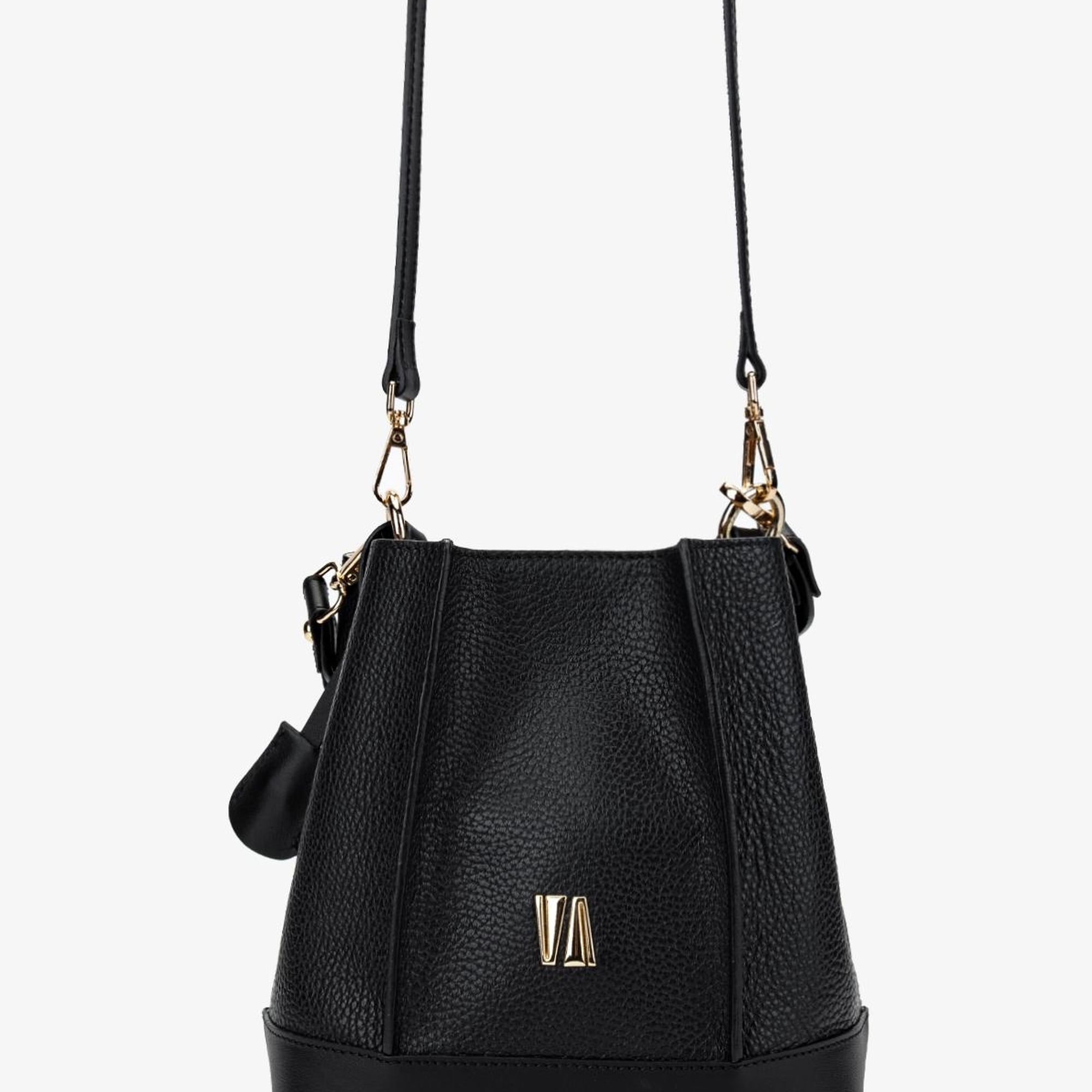 Valmenti Kadın Hakiki Deri Siyah Floter Omuz Çanta