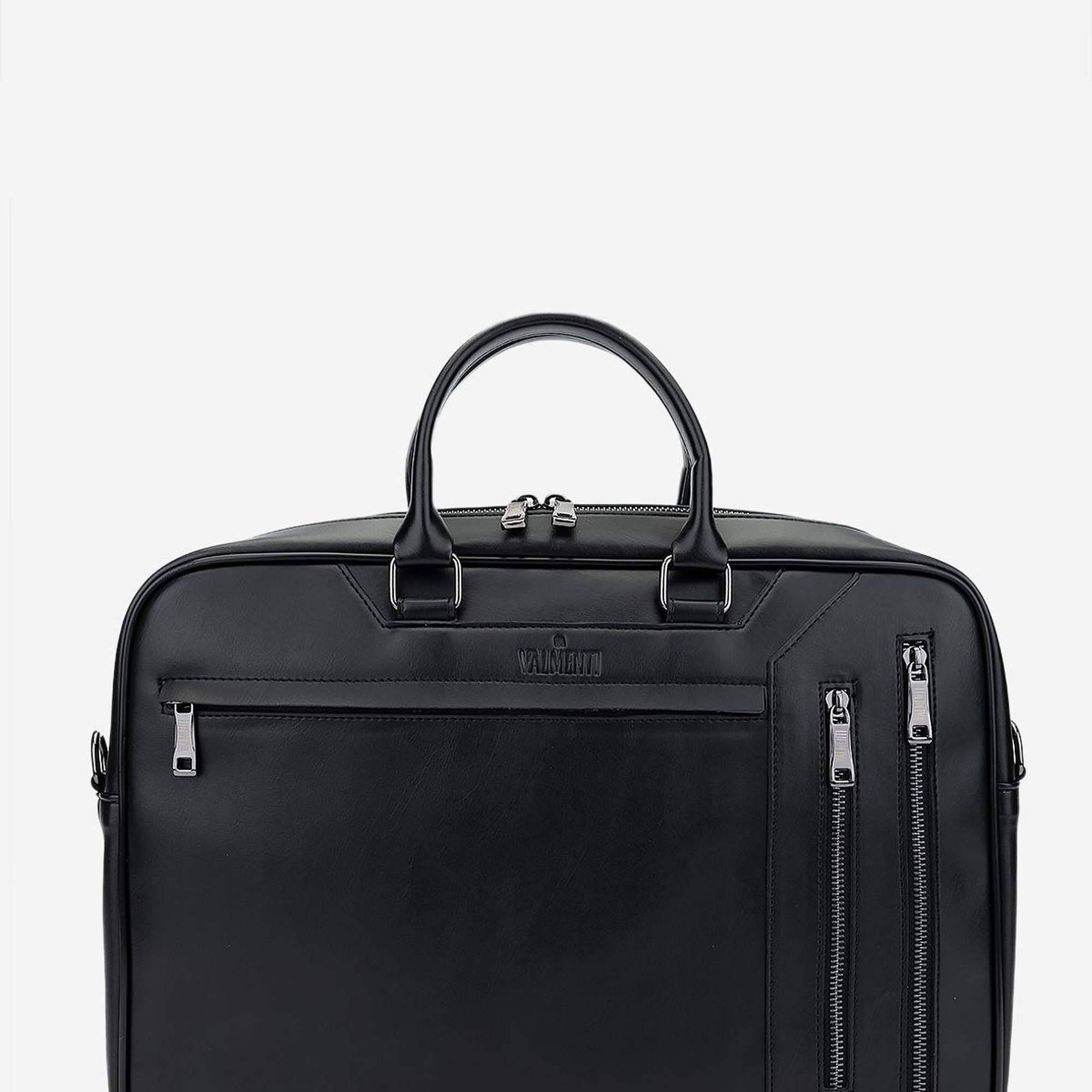 Valmenti Erkek Vegan Siyah Evrak Çantası