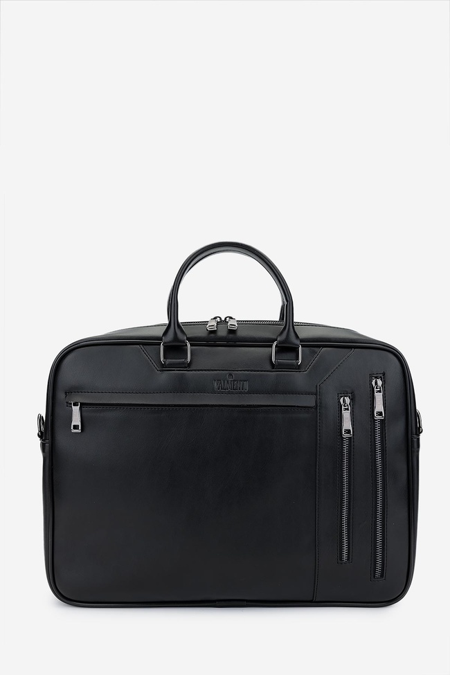  Valmenti Erkek Vegan Siyah Evrak Çantası