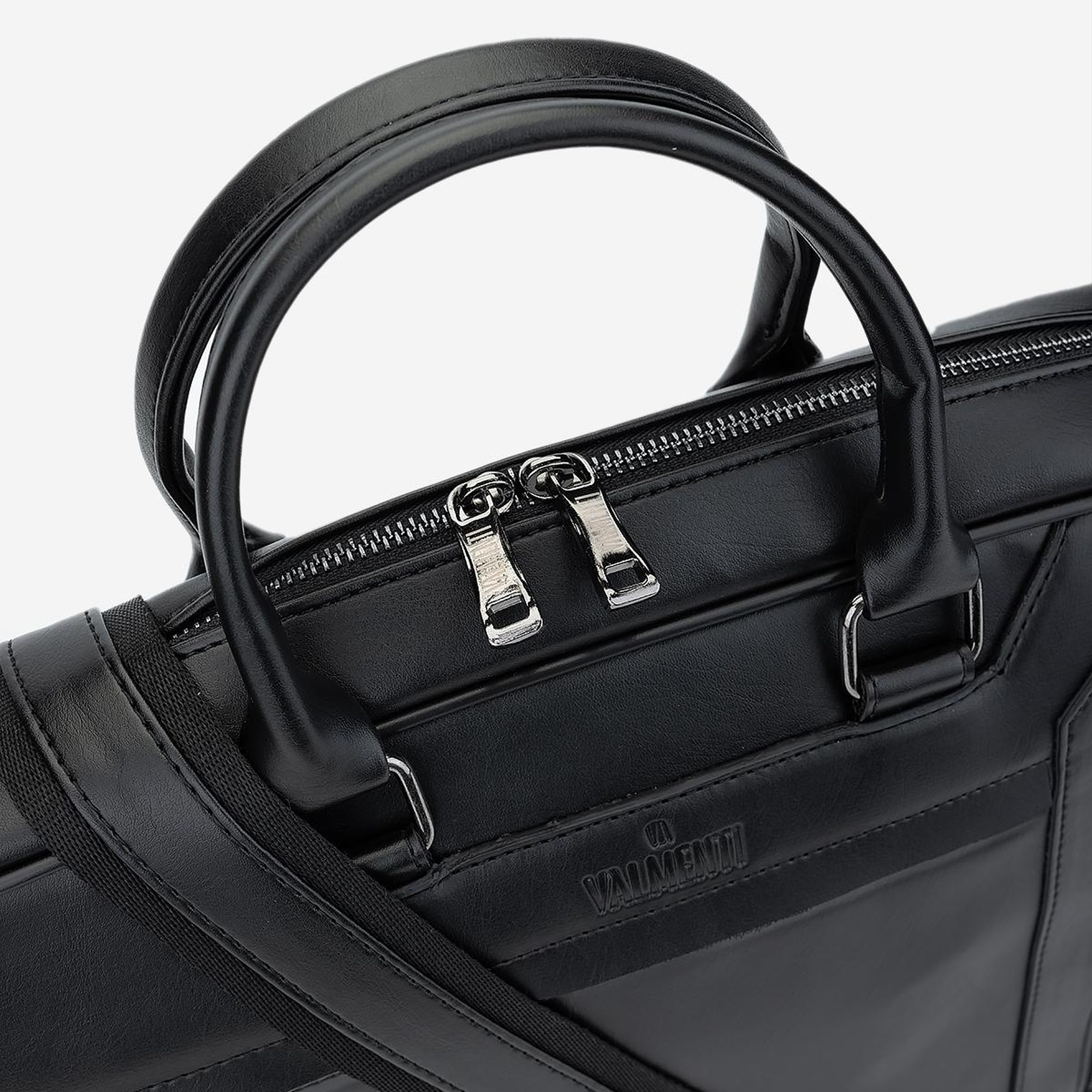 Valmenti Erkek Vegan Siyah Evrak Çantası