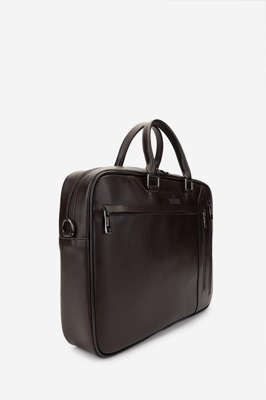  Valmenti Erkek Vegan Kahverengi Evrak Çantası