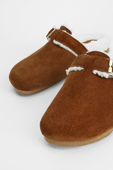  Valmenti Acrux Kadın Tarçın Süet Hakiki Deri Düz Terlik