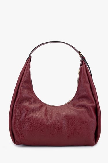  Valmenti Hakky Kadın Bordo Hakiki Deri Omuz Çanta
