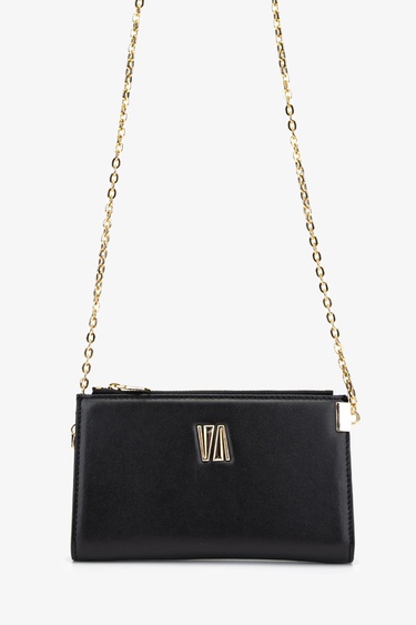  Valmenti Janti Kadın Siyah Hakiki Deri El Çantası