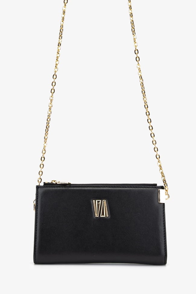  Valmenti Janti Kadın Siyah Hakiki Deri El Çantası