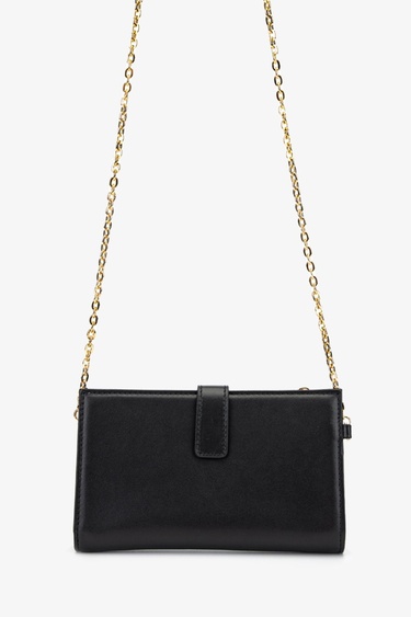  Valmenti Janti Kadın Siyah Hakiki Deri El Çantası