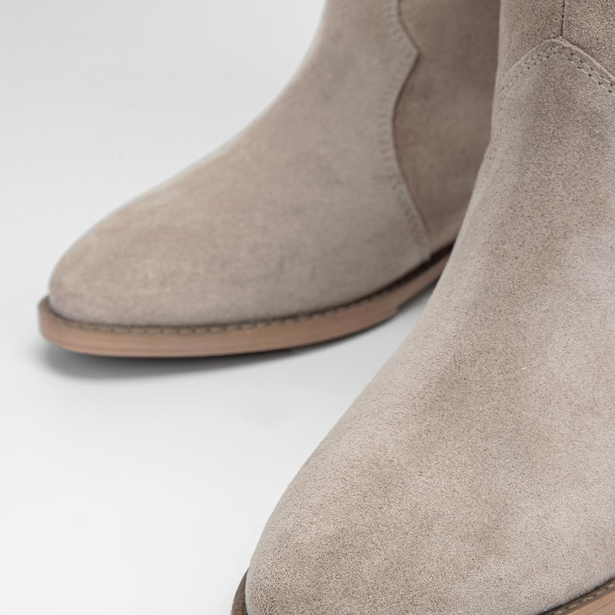 Valmenti Kadın Bej Süet Hakiki Deri Çizme