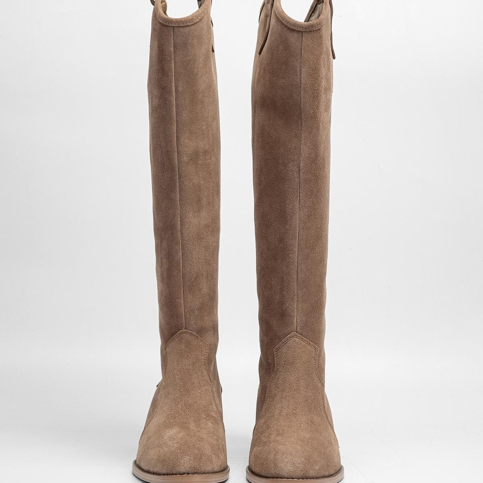 Valmenti Kadın Tütün Süet Hakiki Deri Çizme