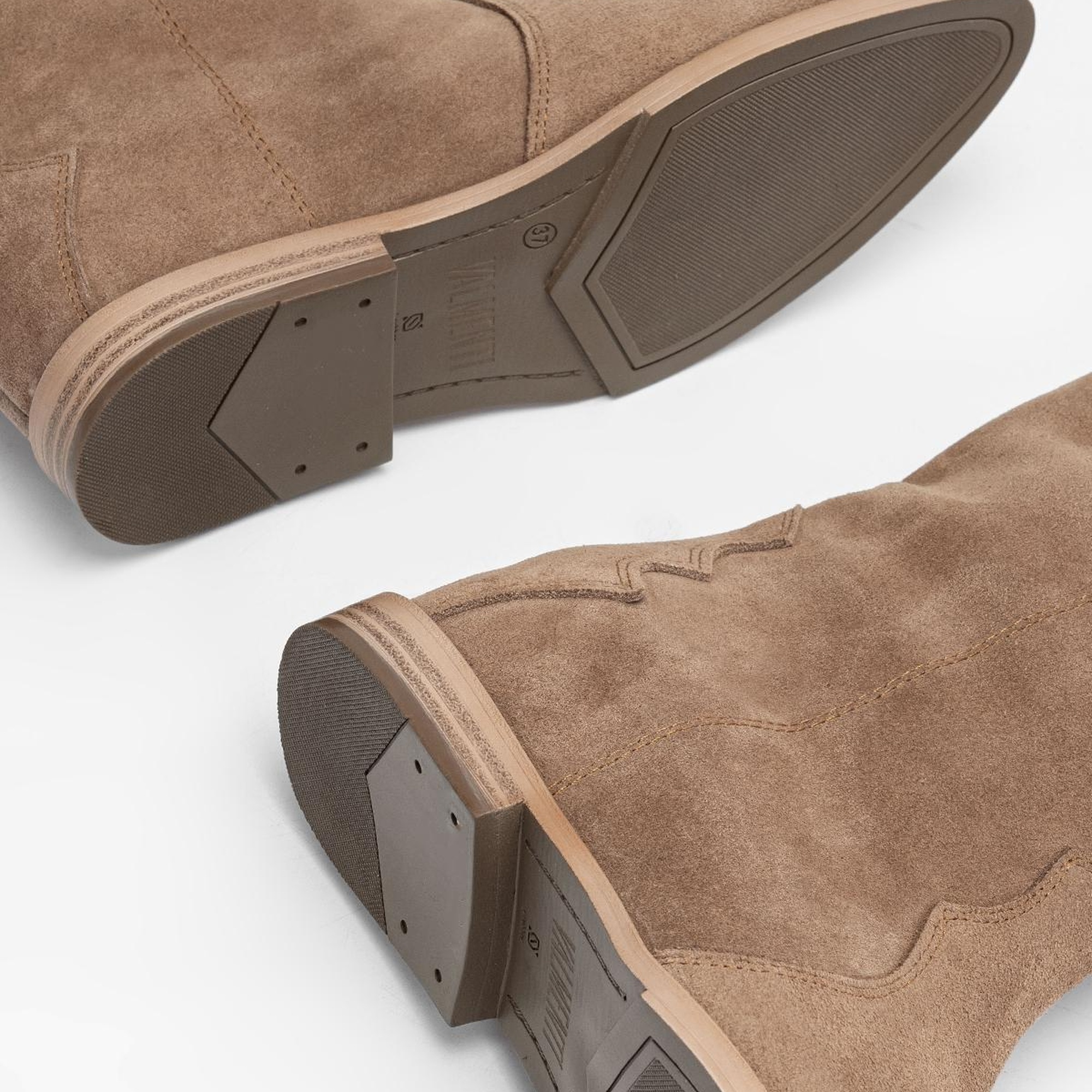 Valmenti Kadın Tütün Süet Hakiki Deri Çizme