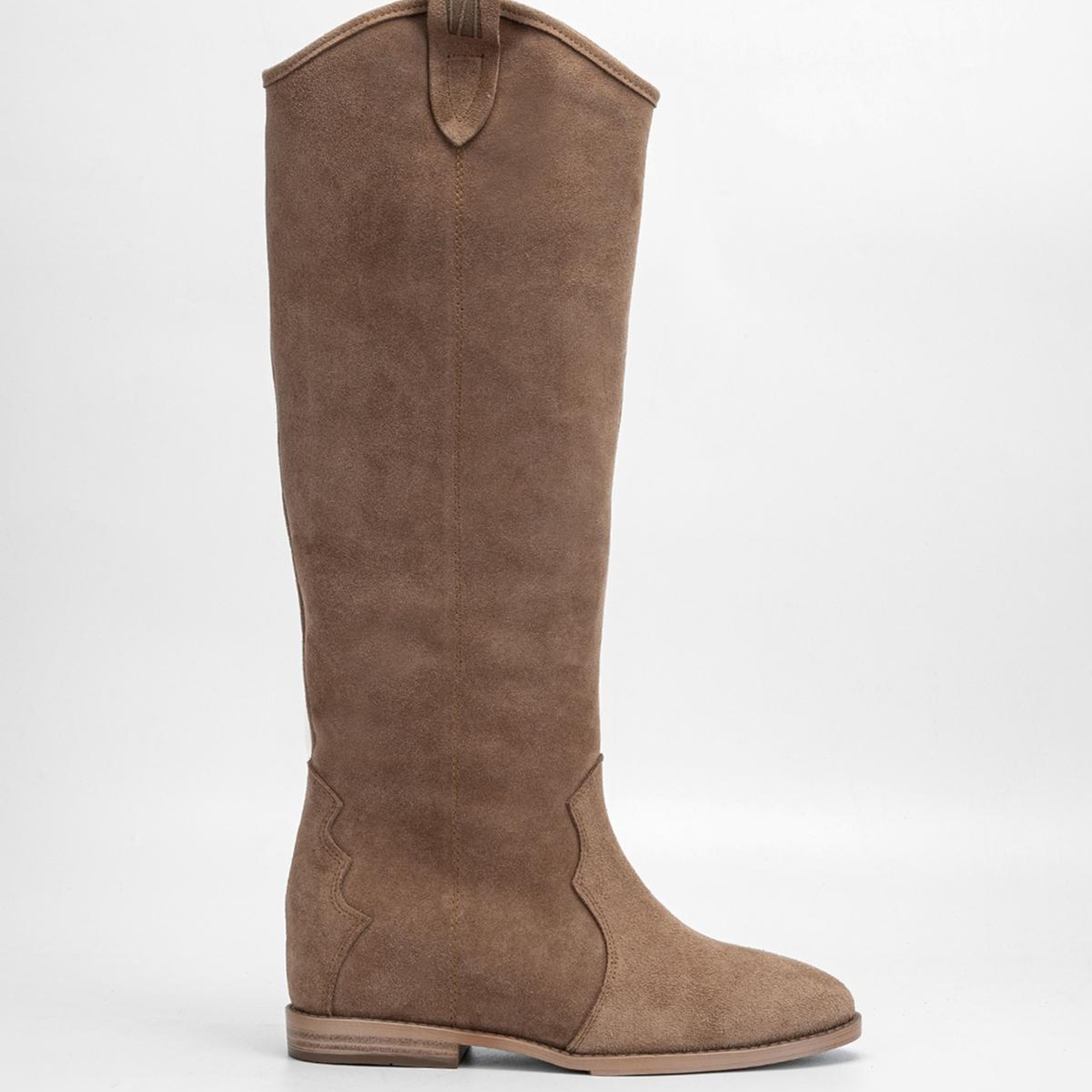 Valmenti Kadın Tütün Süet Hakiki Deri Çizme