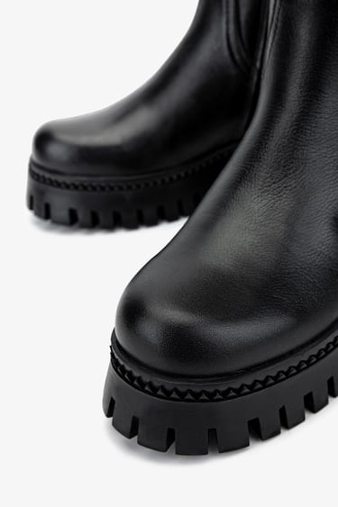  Valmenti Kadın Hakiki Deri Siyah Floter Casual Çizme