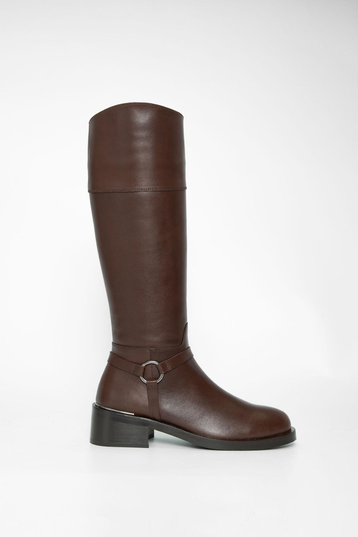 Valmenti Shaula Kadın Kahve DR Hakiki Deri Çizme
