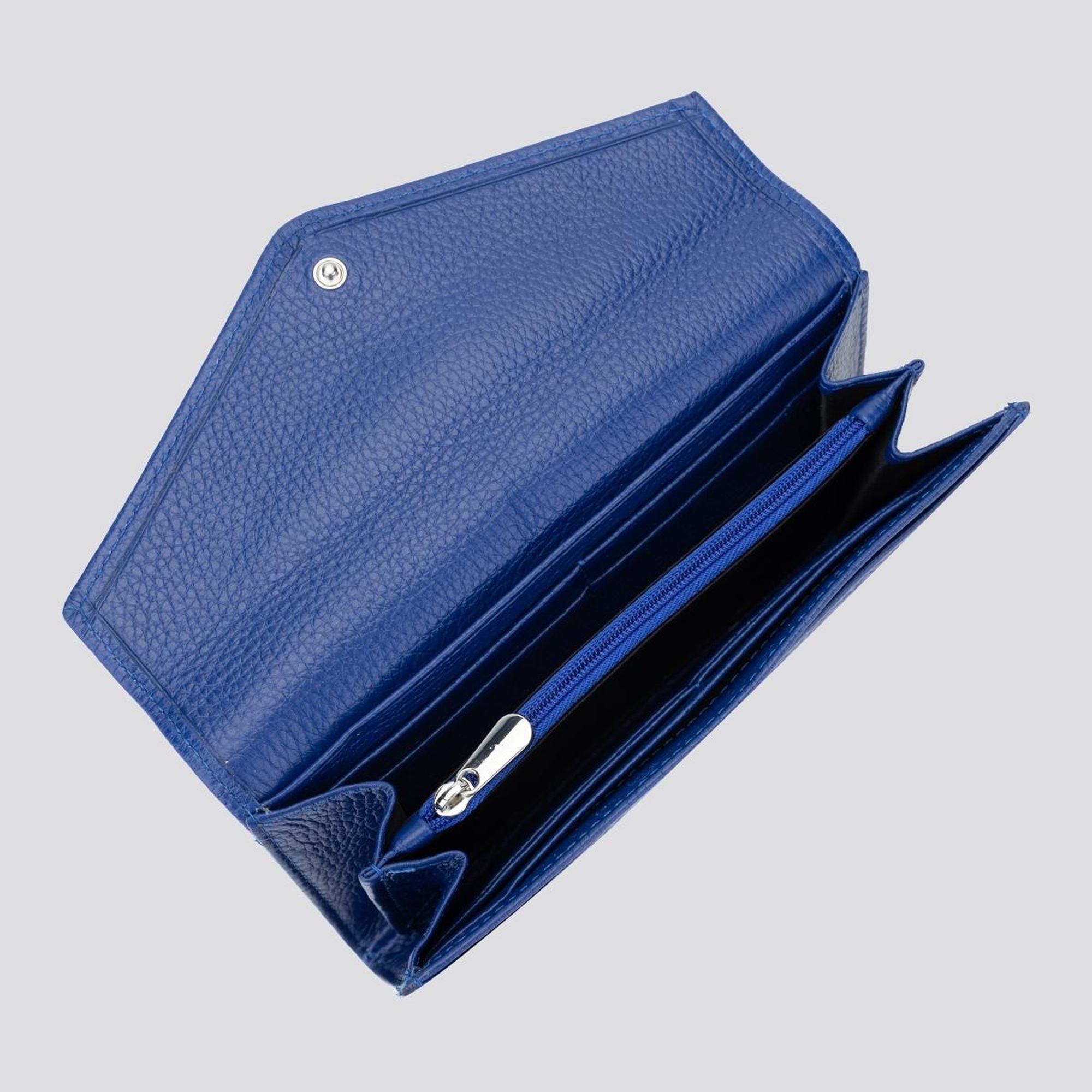 Valmenti Kadın Saks Mavi Hakiki Deri GÜNLÜK Cuzdan,Kartlık,Anahtarlık