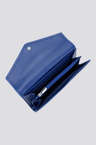  Valmenti Kadın Saks Mavi Hakiki Deri GÜNLÜK Cuzdan,Kartlık,Anahtarlık