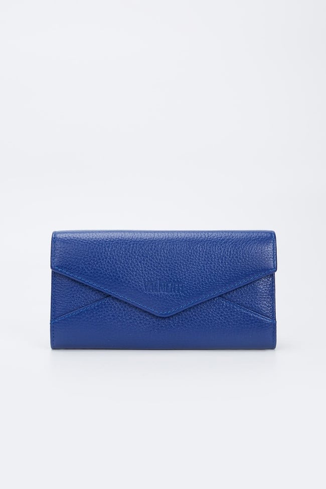  Valmenti Kadın Saks Mavi Hakiki Deri GÜNLÜK Cuzdan,Kartlık,Anahtarlık