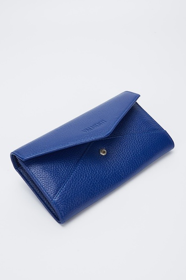  Valmenti Kadın Saks Mavi Hakiki Deri GÜNLÜK Cuzdan,Kartlık,Anahtarlık