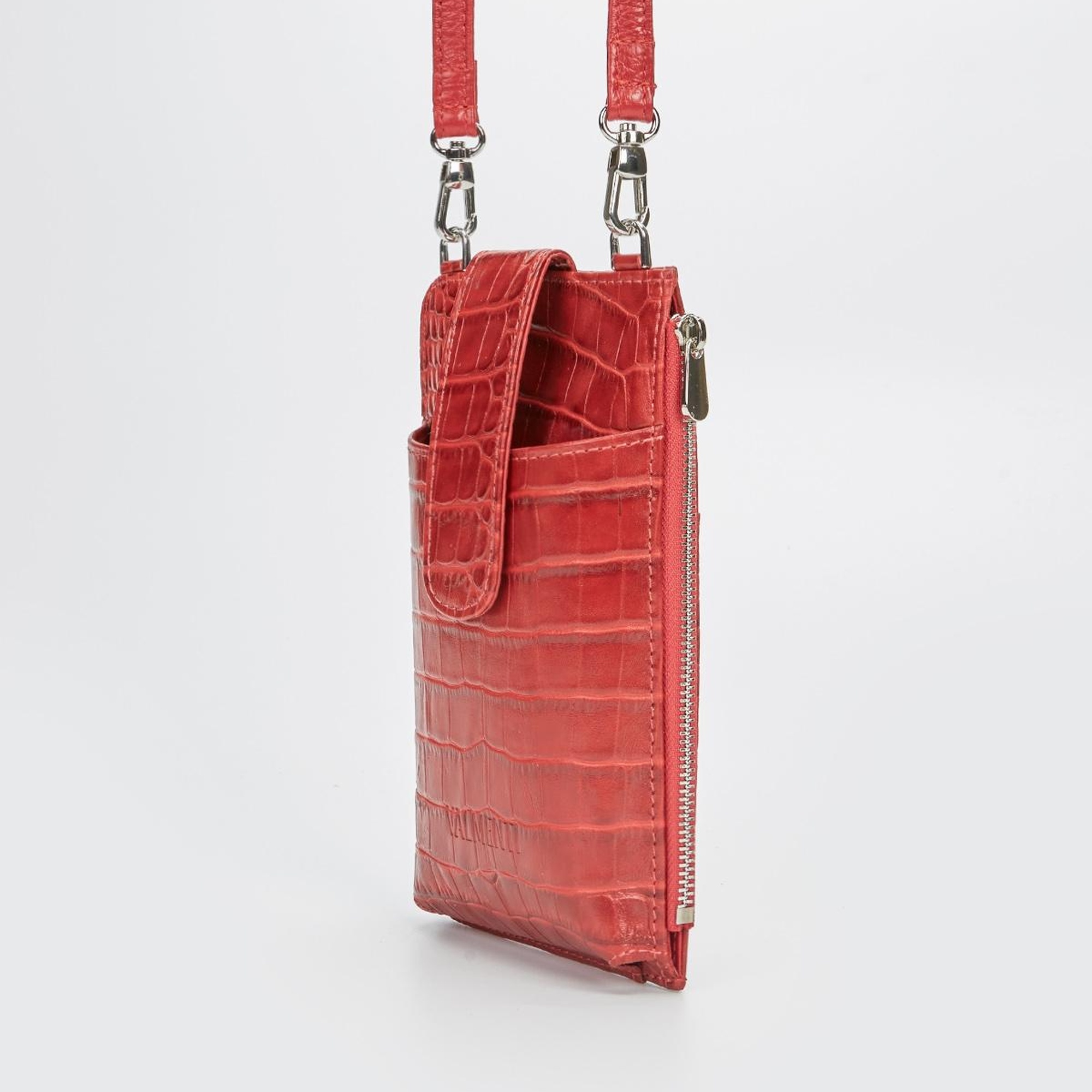 Valmenti Kadın Kırmızı Hakiki Deri Cuzdan,Kartlık,Anahtarlık