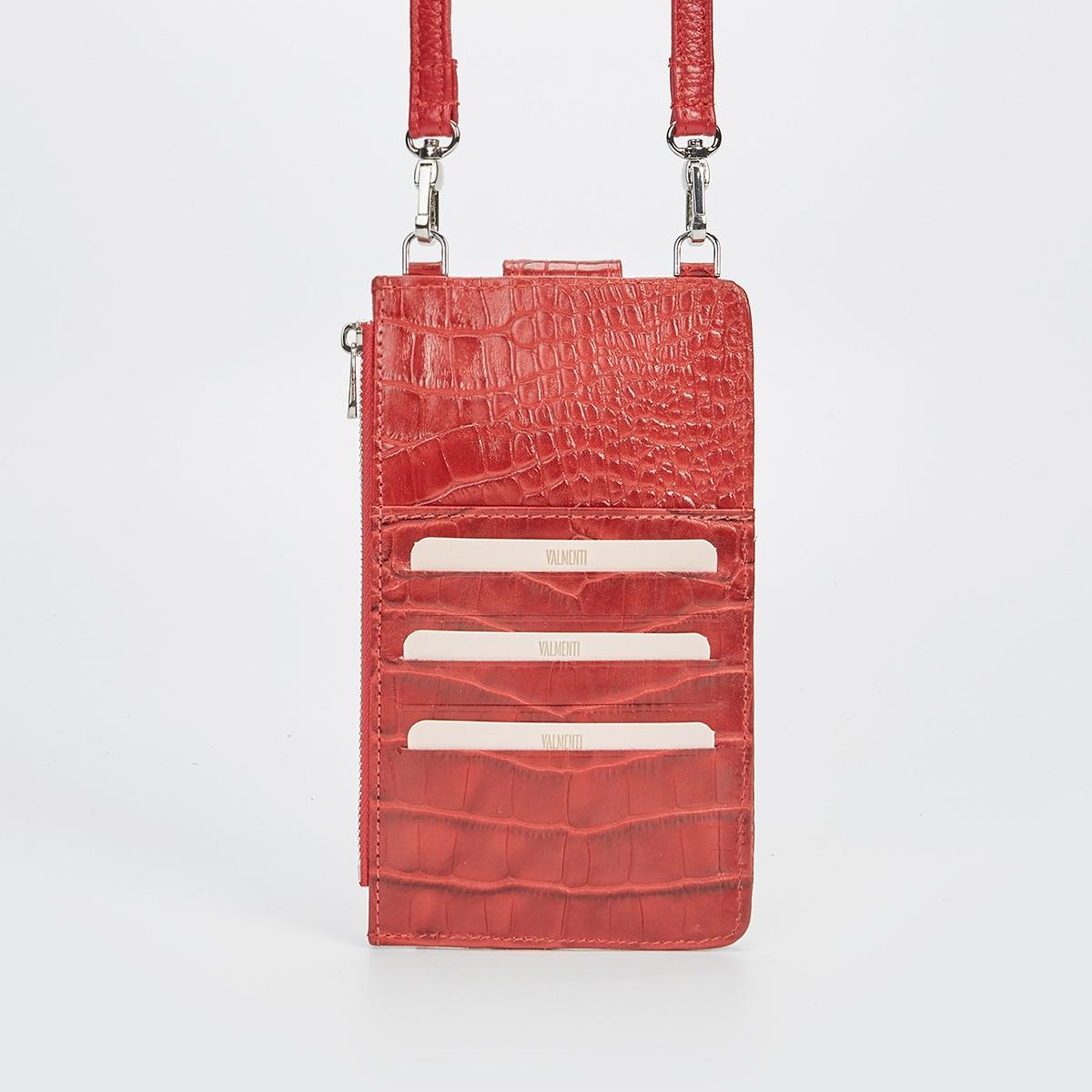 Valmenti Kadın Kırmızı Hakiki Deri Cuzdan,Kartlık,Anahtarlık