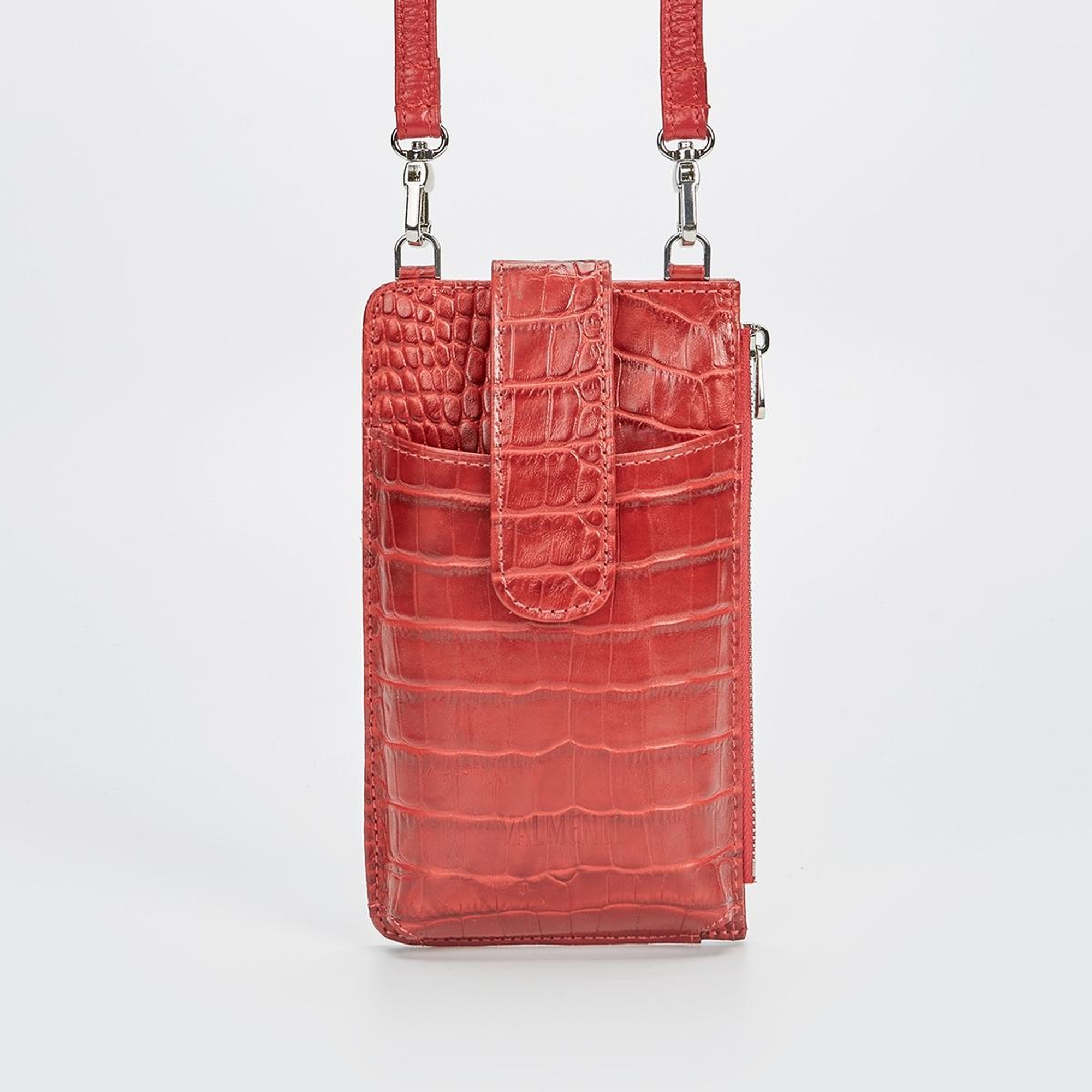 Valmenti Kadın Kırmızı Hakiki Deri Cuzdan,Kartlık,Anahtarlık