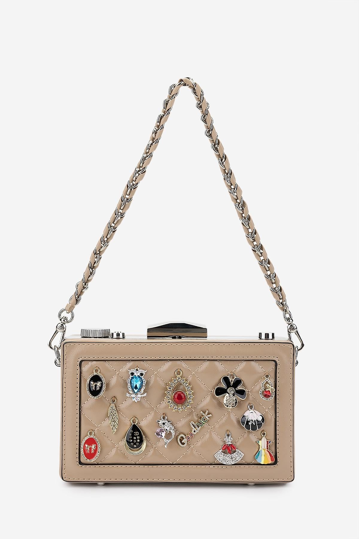  Valmenti Kadın Vegan Taupe Omuz Çanta