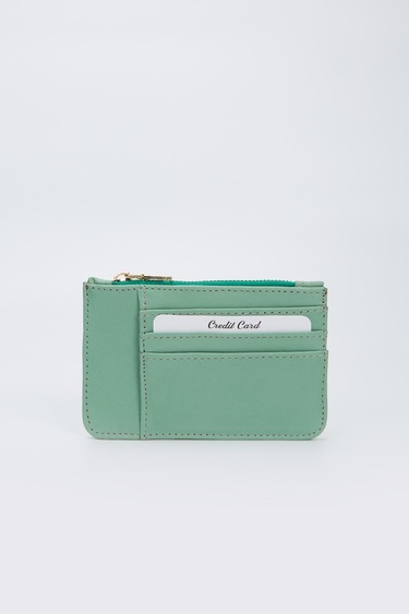  Valmenti Kadın Mint Hakiki Deri GÜNLÜK Cuzdan,Kartlık,Anahtarlık