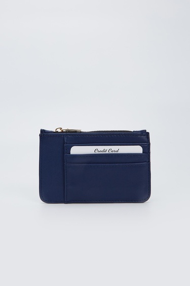  Valmenti Kadın Lacivert Hakiki Deri GÜNLÜK Cuzdan,Kartlık,Anahtarlık