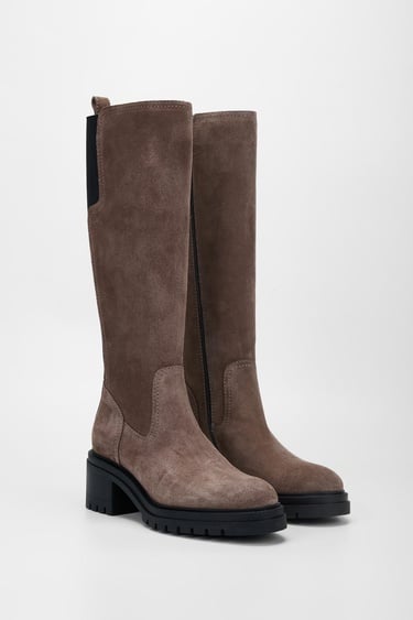  Valmenti Kadın Vizon Süet Hakiki Deri Çizme