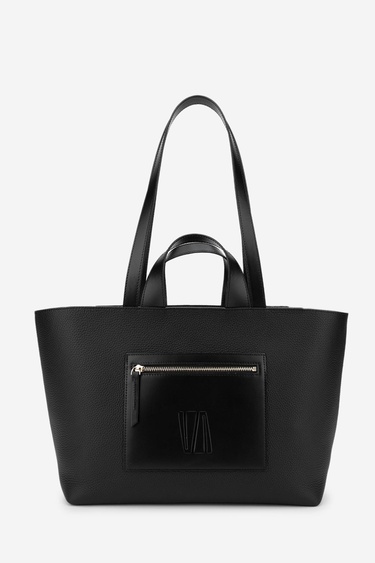  Valmenti Cool Kadın Siyah/Siyah Hakiki Deri Kol Çantası