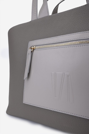 Valmenti Cool Kadın Gri Hakiki Deri Kol Çantası