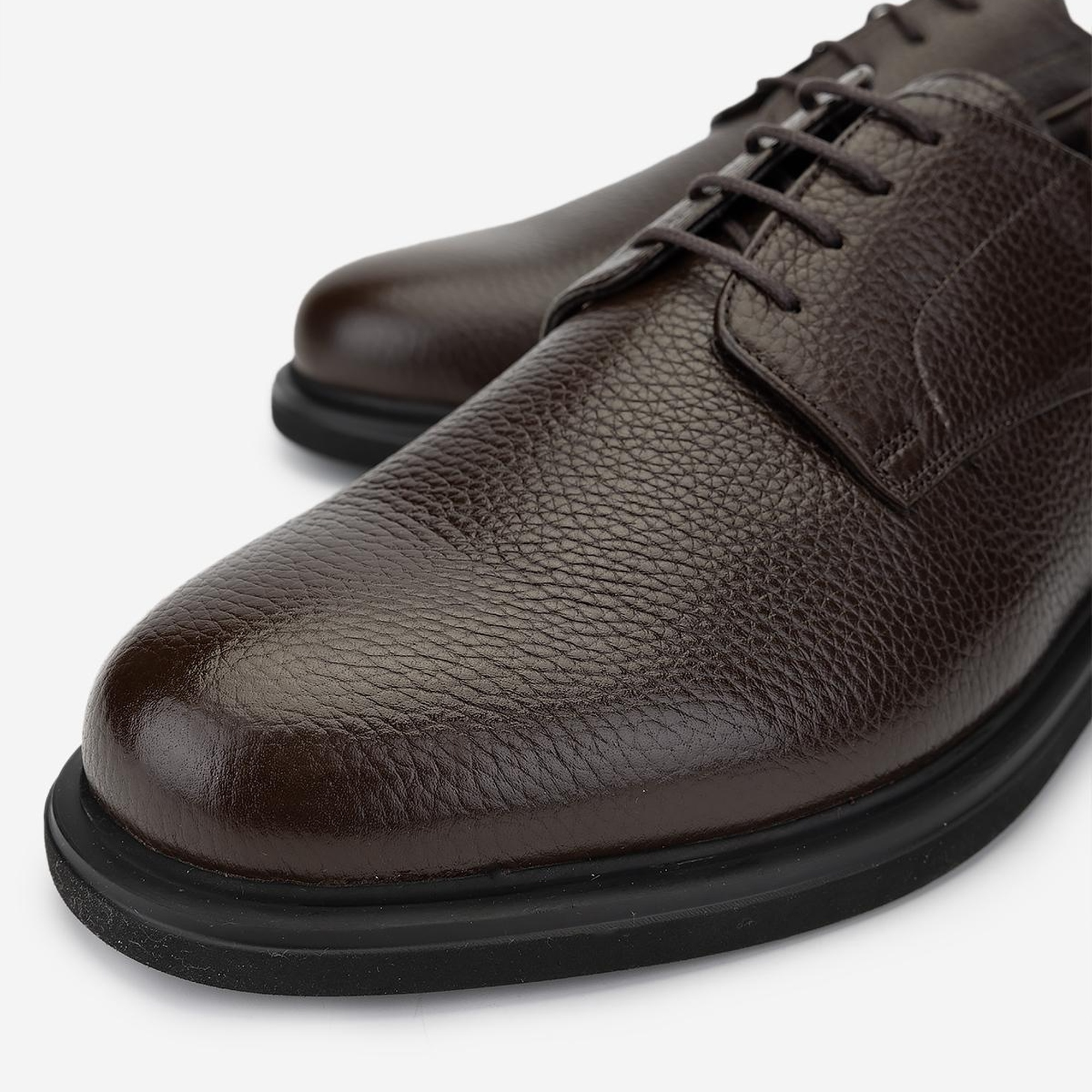 Valmenti Erkek Hakiki Deri Kahverengi Klasik Ayakkabı