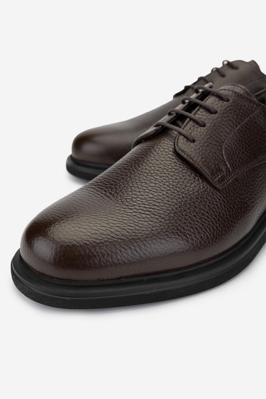  Valmenti Erkek Hakiki Deri Kahverengi Klasik Ayakkabı