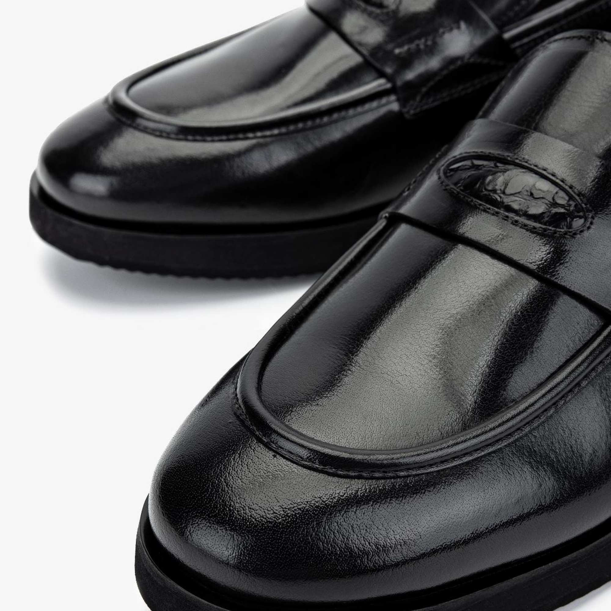 Valmenti Erkek Hakiki Deri Siyah Loafer Ayakkabı