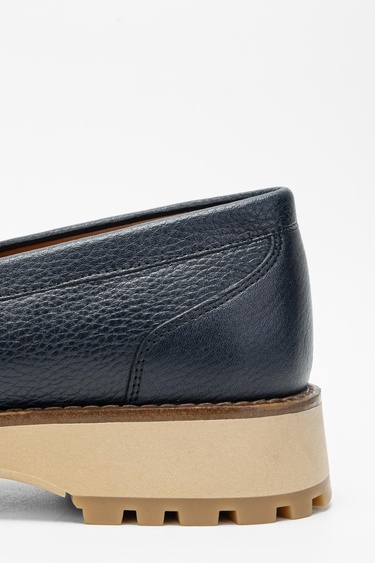  Valmenti Erkek Lacivert Floter Hakiki Deri Loafer Ayakkabı
