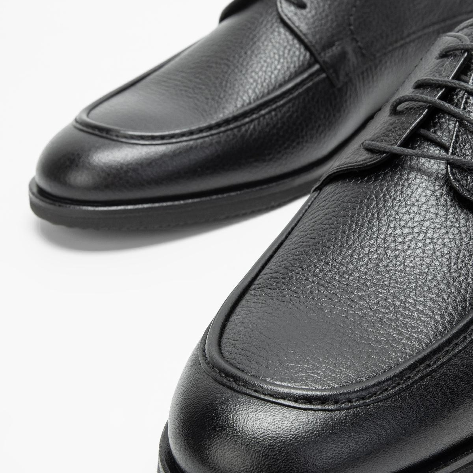 Valmenti Erkek Siyah Hakiki Deri Casual Ayakkabı