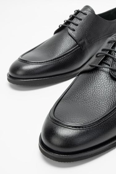  Valmenti Erkek Siyah Hakiki Deri Casual Ayakkabı