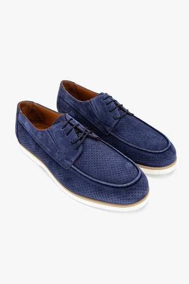  Valmenti Major Erkek Lacivert Süet Hakiki Deri Casual Ayakkabı